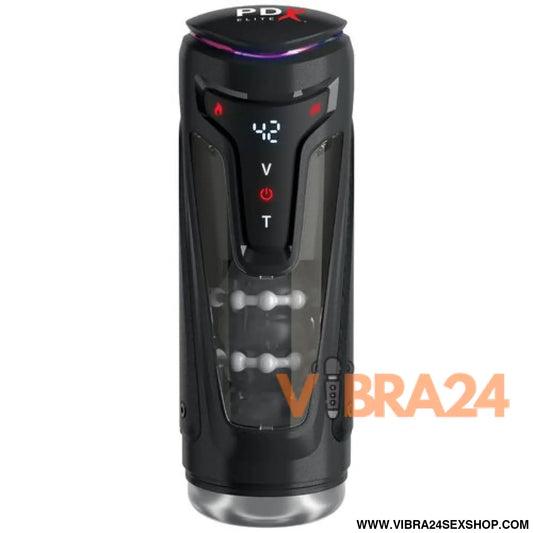 PDX ELITE - MOTO-BATOR PRO MASTURBADOR AUTOMÁTICO COM VIBRAÇÃO E AQUECIMENTO 26,5 CM