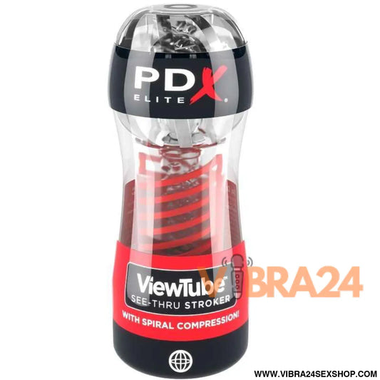 PDX ELITE - STROKER VIEWTUBE 2 COMPRESSO ESPIRAL TRANSPARENTE
