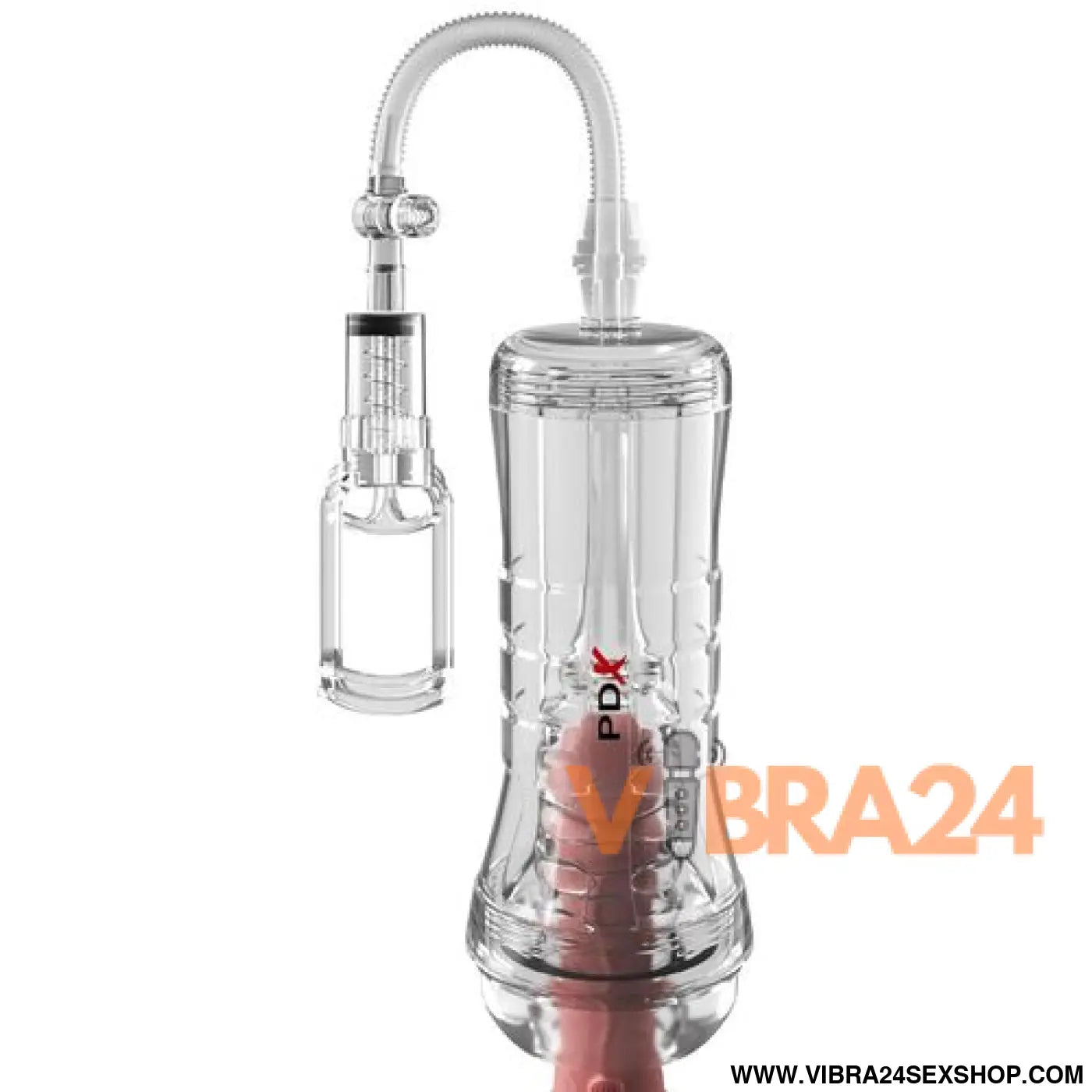 PDX ELITE - VIEWTUBE VAC XXL TRANSPARENTE STROKER COM BOMBA DE SUCÇÃO 27,3 CM
