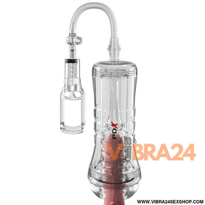 PDX ELITE - VIEWTUBE VAC XXL TRANSPARENTE STROKER COM BOMBA DE SUCÇÃO 27,3 CM