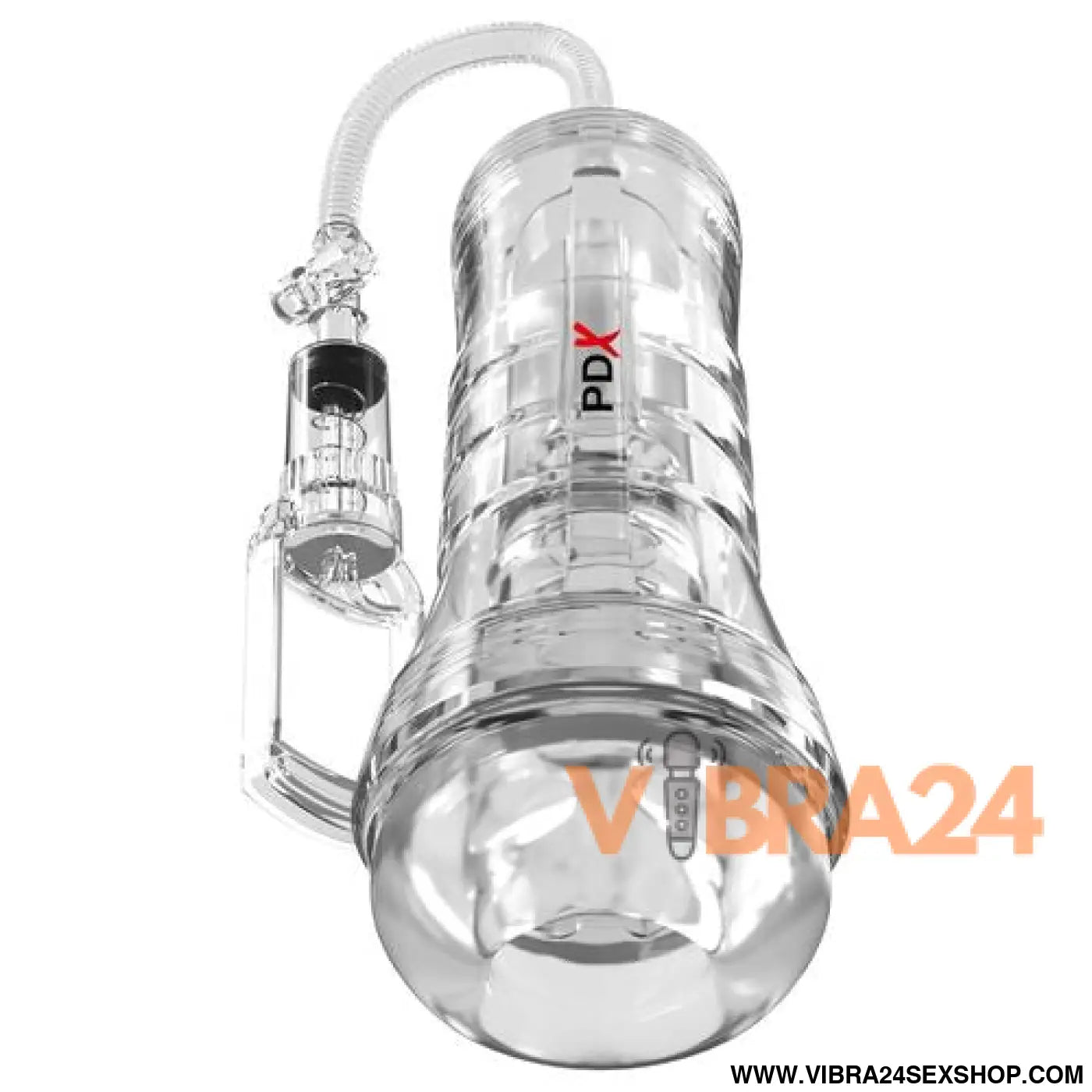 PDX ELITE - VIEWTUBE VAC XXL TRANSPARENTE STROKER COM BOMBA DE SUCÇÃO 27,3 CM