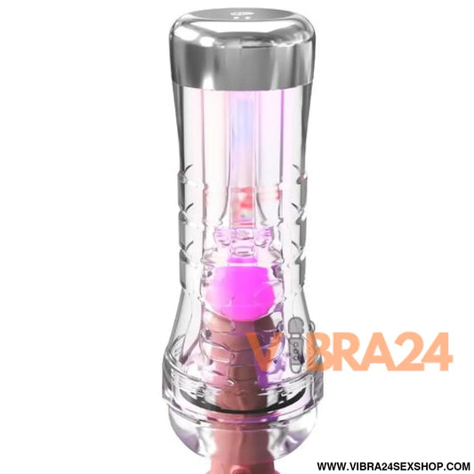 PDX ELITE - VIEWTUBE XXL LED TRANSPARENT STROKER 27,3 CM