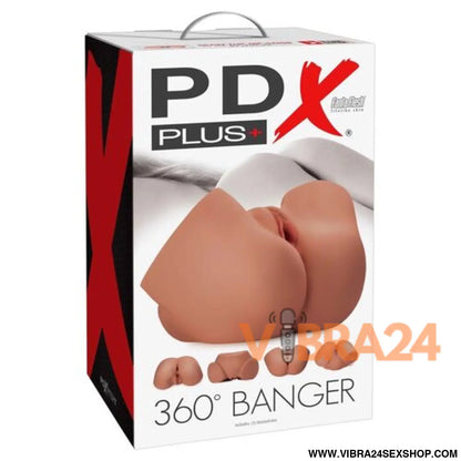 PDX PLUS - MASTURBADOR REALISTA 360° COM MOVIMENTO DE BUNDA E VAGINA