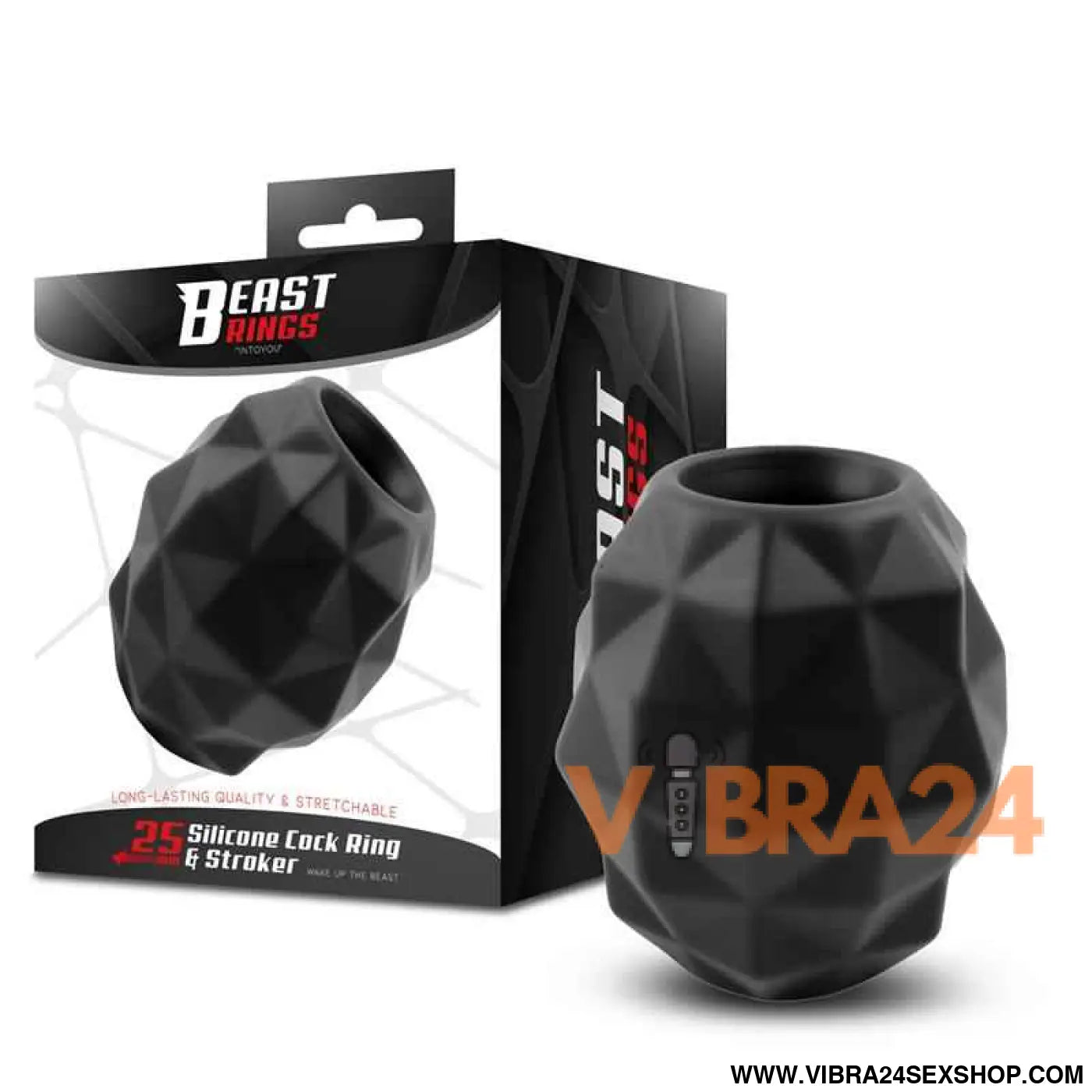 Penis Ring and Stroker Liquid Silicone 25 mm