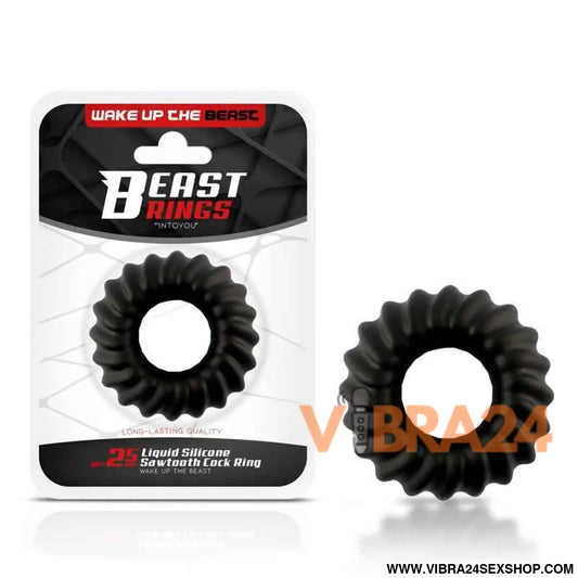 Penis Ring Sawtooth Liquid Silicone 25 mm