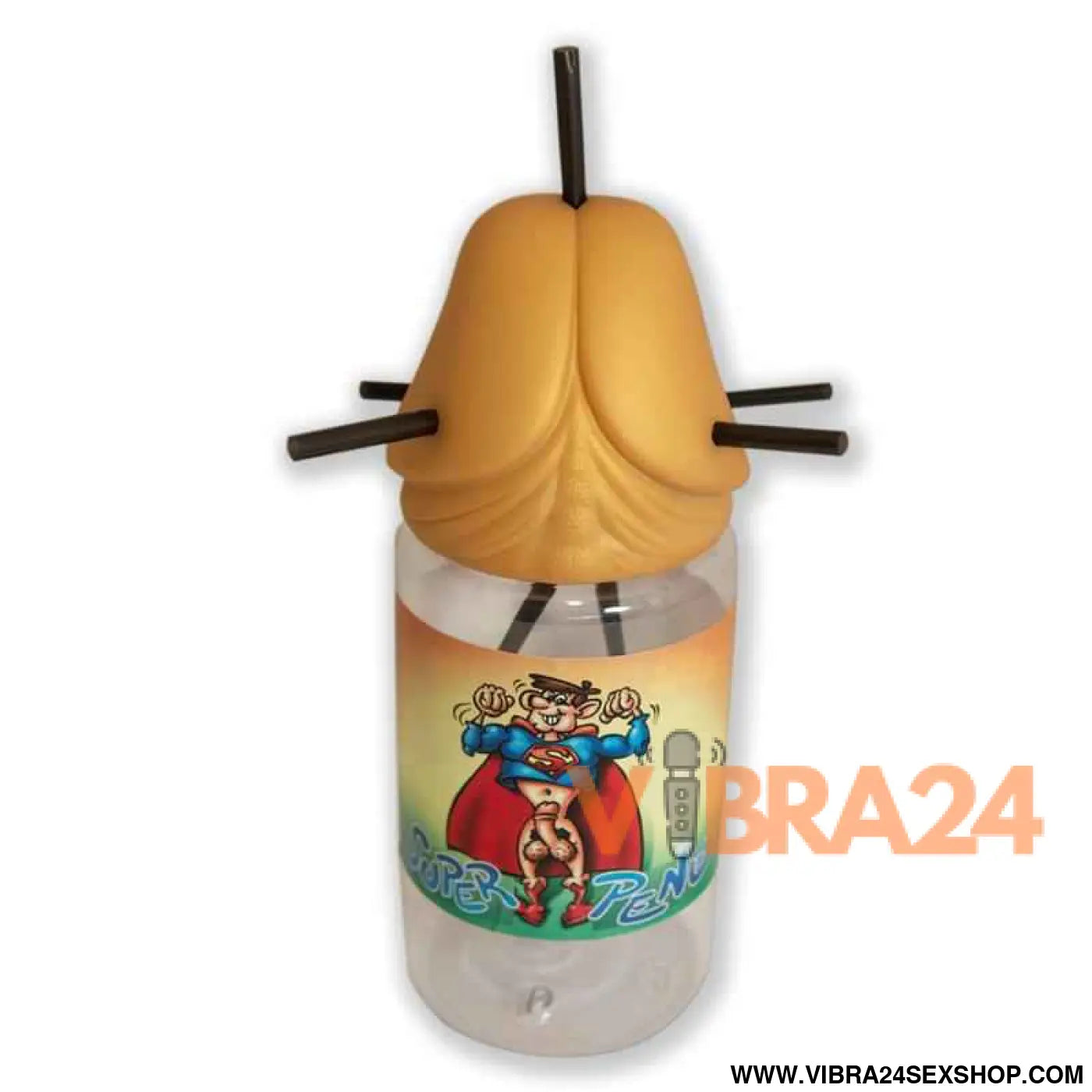 Penis-Shaped Baby Bottle with 5 Straws Gold Edition