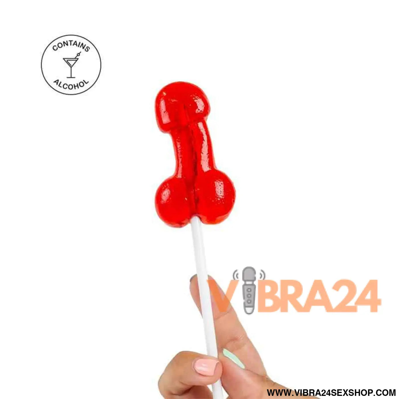 Penis Shaped Lollipop Strawberry Daiquiri Flavor with Alcohol