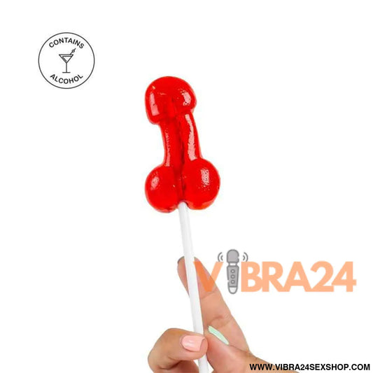 Penis Shaped Lollipop Strawberry Daiquiri Flavor with Alcohol