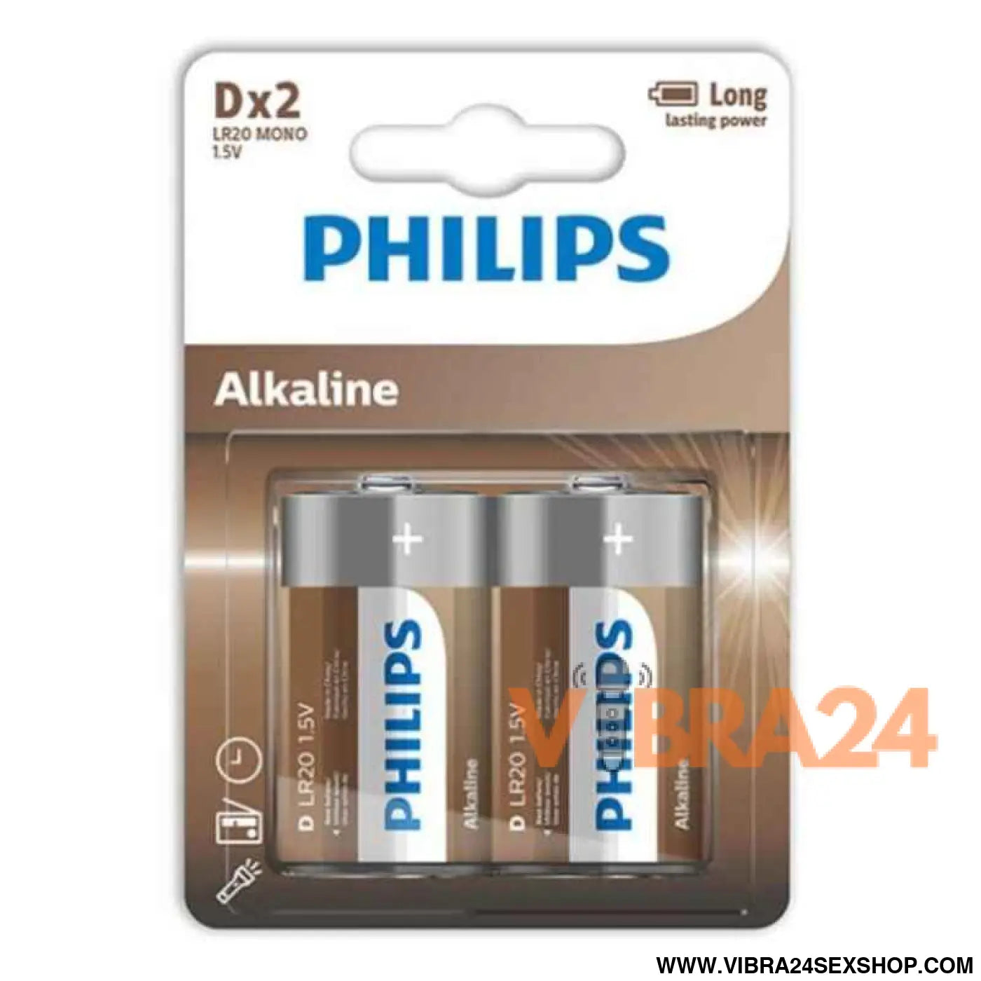 PHILIPS - BATERIA ALCALINA D LR20 BLISTER*2