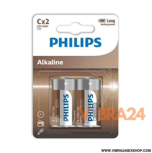 PHILIPS - PILHAS ALCALINAS C LR14 BLISTER*2
