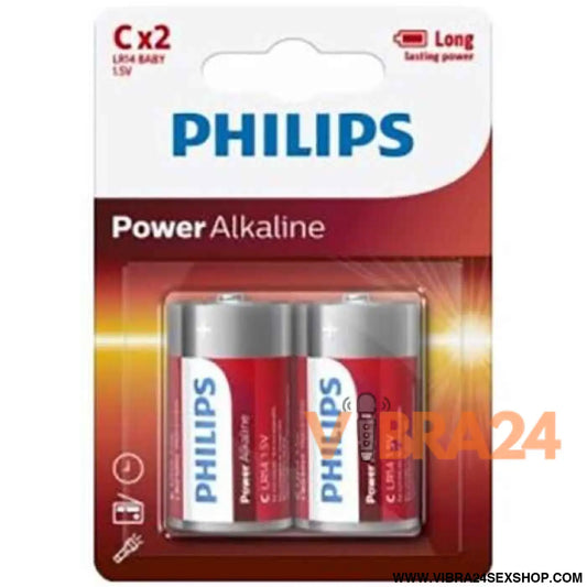 PHILIPS - POWER ALKALINE PILA C LR14 BLISTER * 2
