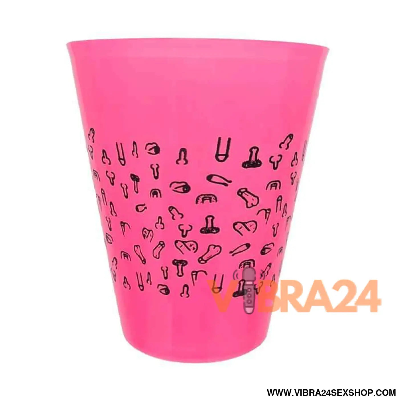 Plastic Cup with Penis Fuscia 500ml