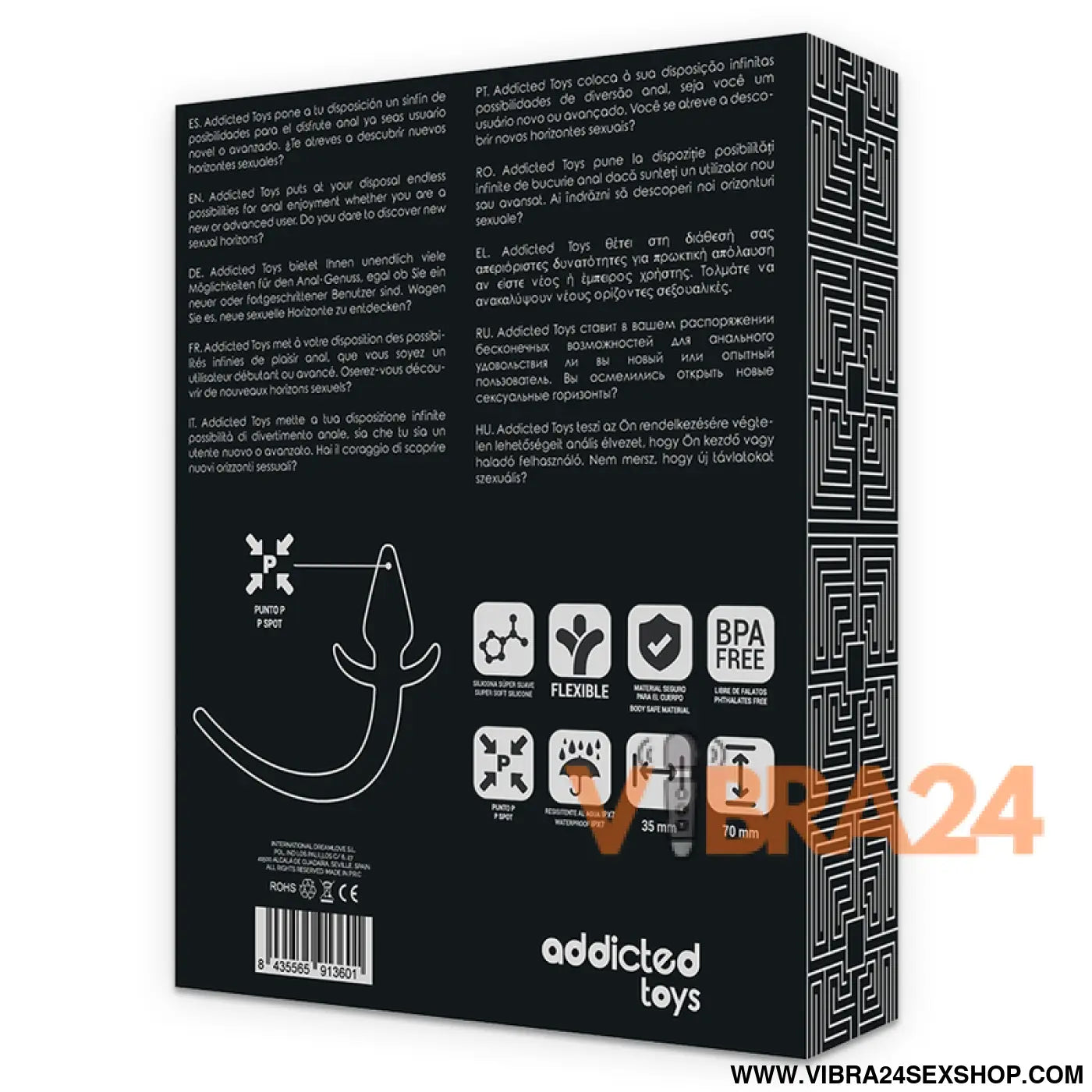 Plug Anal Cachorro Addicted Toys em Silicone