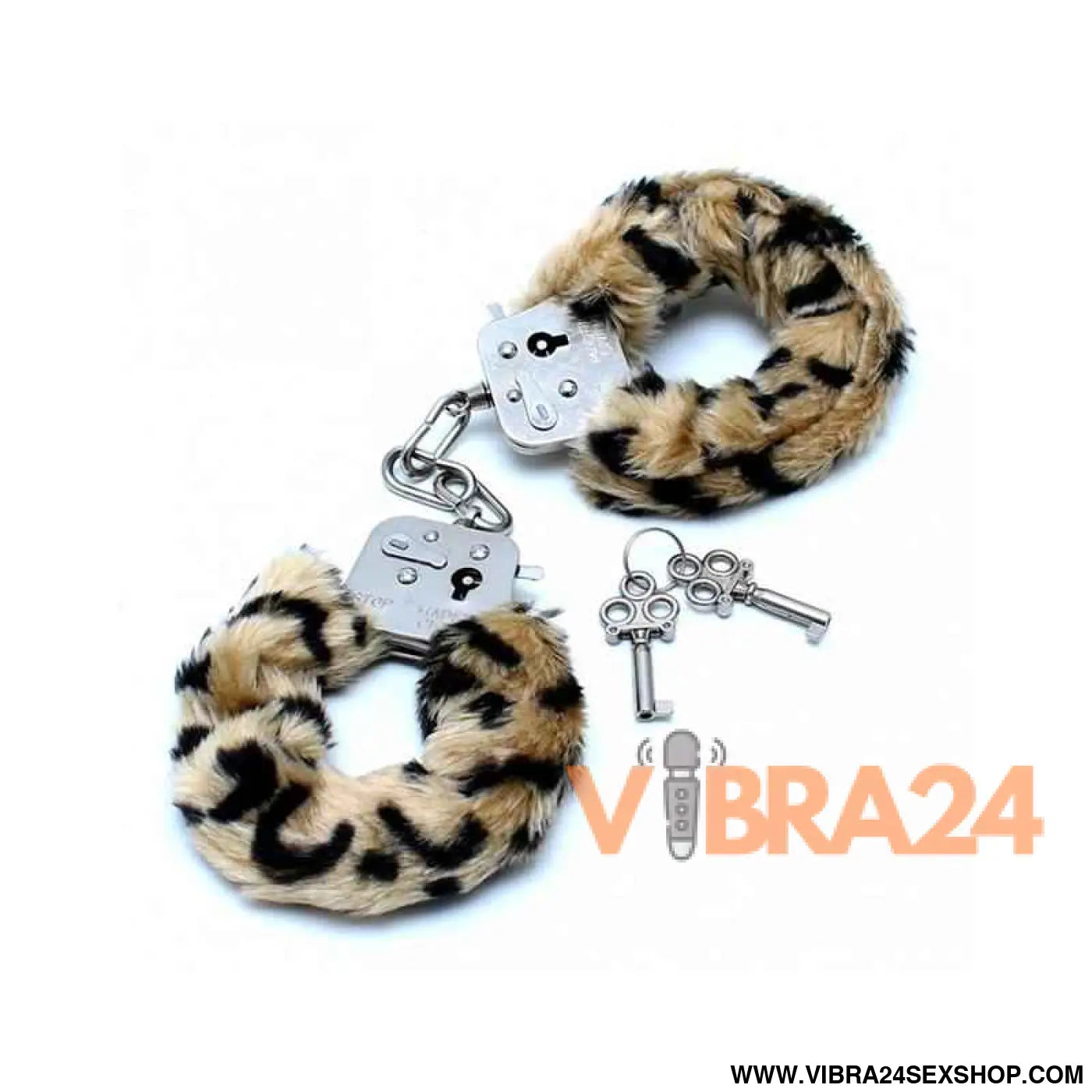 Police Cuffs with Soft Leopard Fur