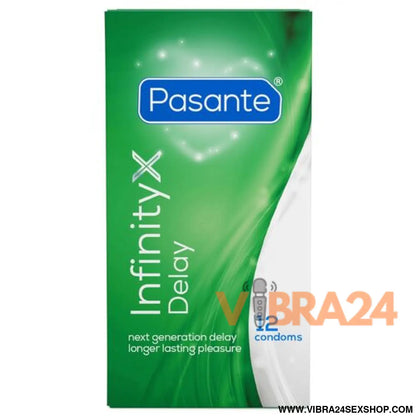 Preservativos Pasante Delay Infinity Retardantes 12 Unidades