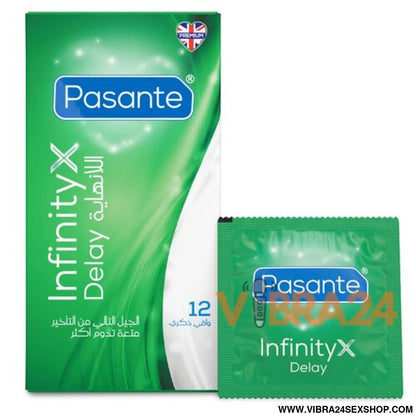 Preservativos Pasante Delay Infinity Retardantes 12 Unidades