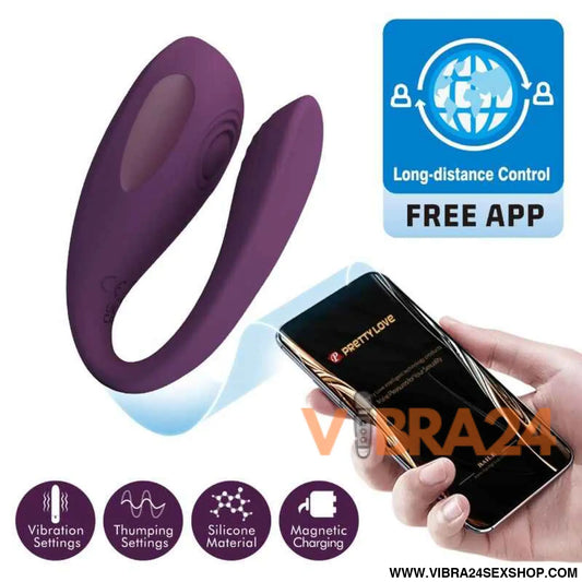 PRETTY LOVE - AARI MASSAJADOR DE CLÍTORIS ROXO APLICAÇÃO GRATUITA