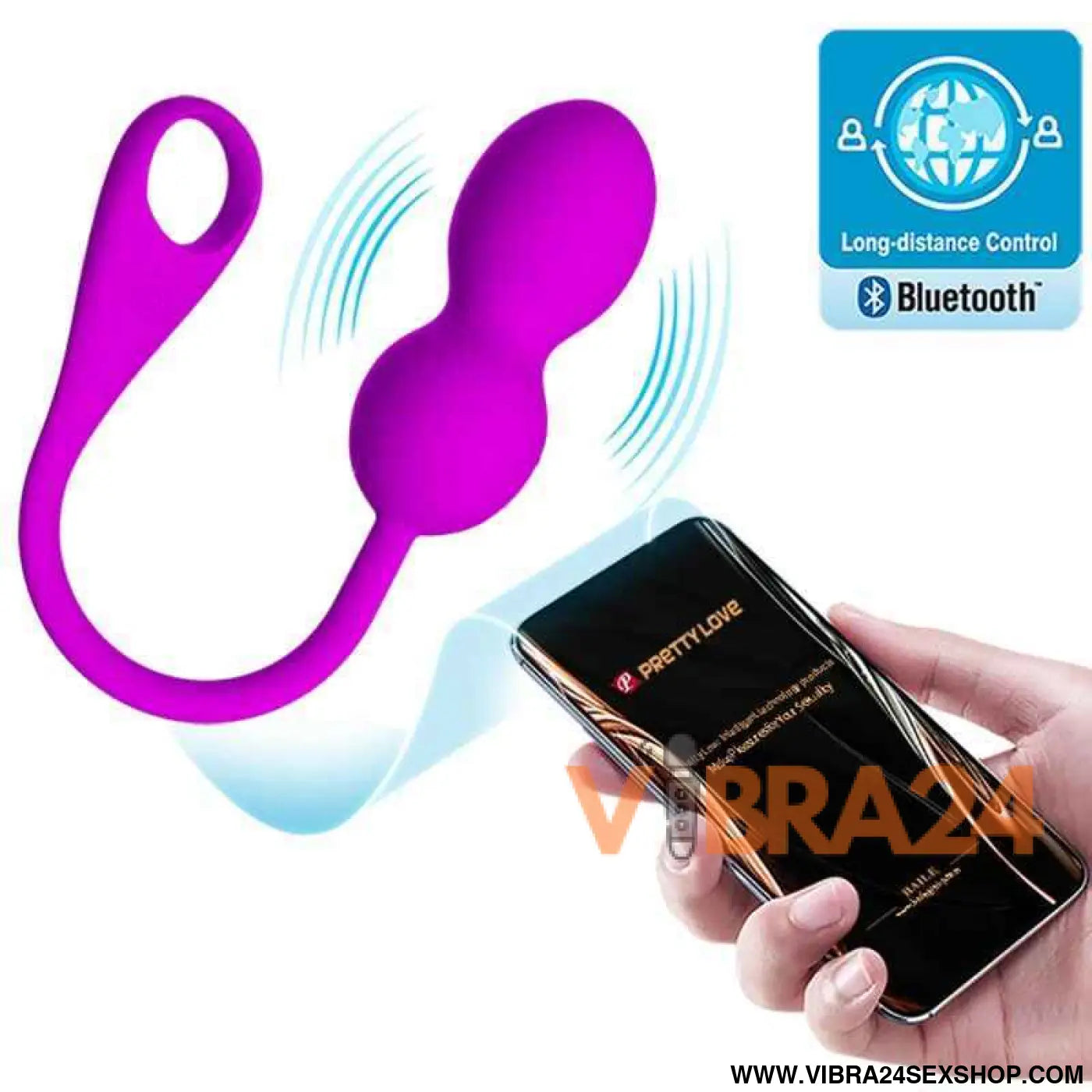 PRETTY LOVE - Bolas Vibratórias Recarregáveis Elvira Roxo para Prazer Intensificado - VIBRA24 SEXSHOP