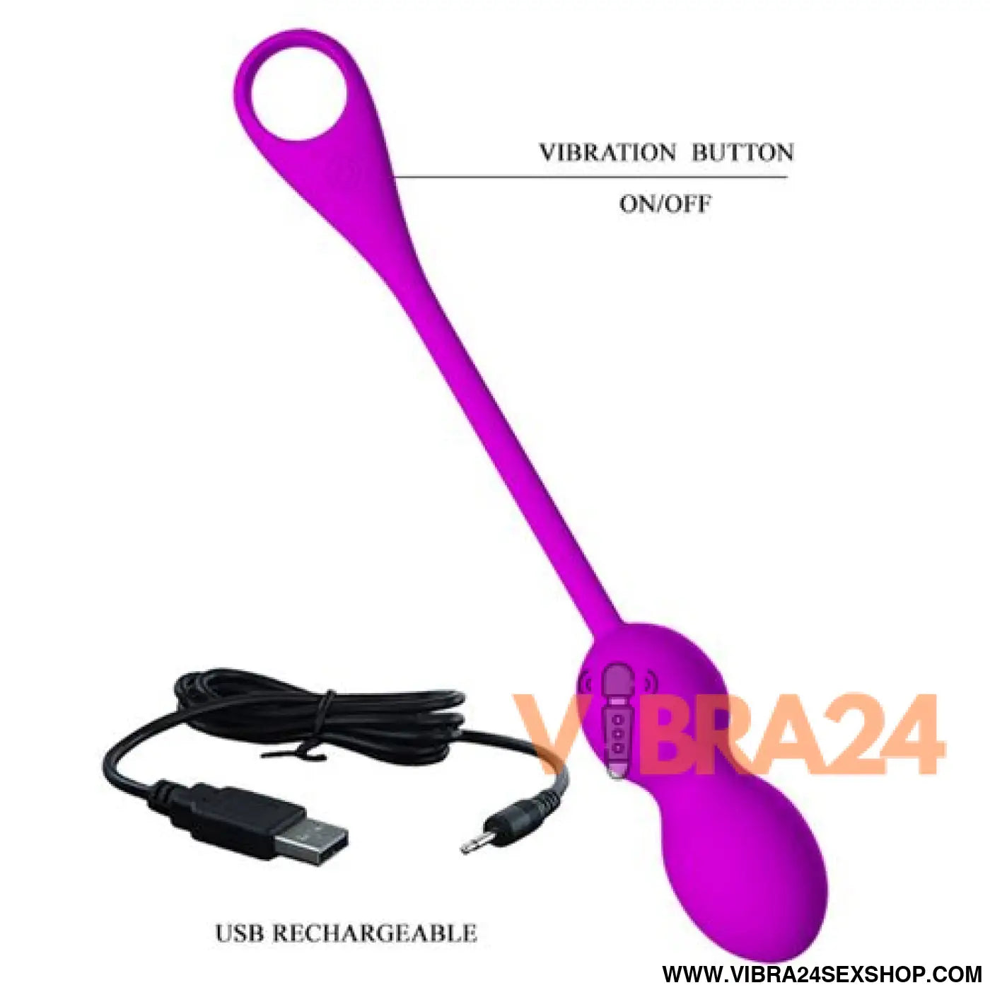 PRETTY LOVE - Bolas Vibratórias Recarregáveis Elvira Roxo para Prazer Intensificado - VIBRA24 SEXSHOP