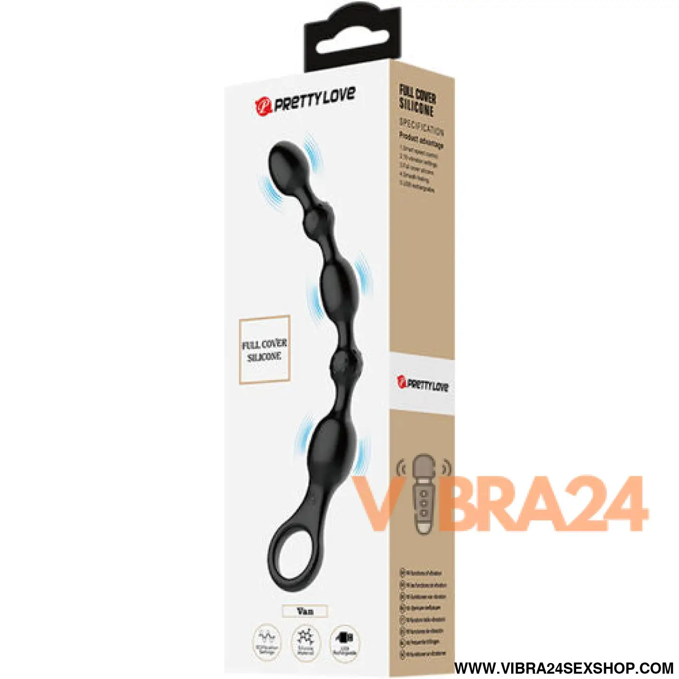 PRETTY LOVE - Bolas Vibratórias Silicone Van Anal com 10 Vibrações Recarregáveis - VIBRA24 SEXSHOP