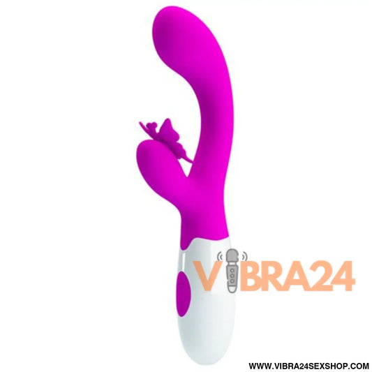 PRETTY LOVE - BUTTERFLY KISS VIBRADOR COELHO COM 30 FUNÇÕES ROXO