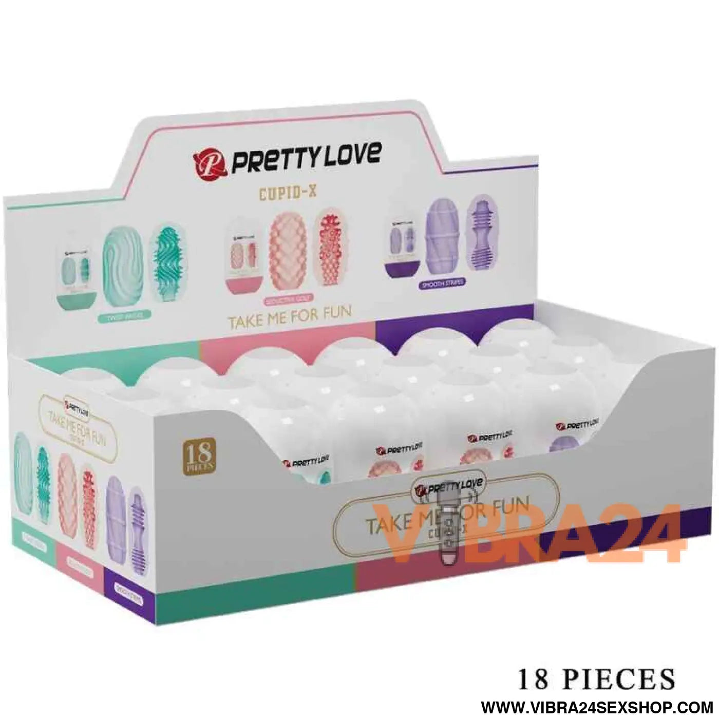 PRETTY LOVE - CUPID X 18 MASTURBADORES MASCULINOS DIFERENTES TEXTURAS