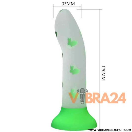 PRETTY LOVE - DILDO MÁGICO NIGHTFALL SEM VIBRAÇÃO VERDE LUMINOSO