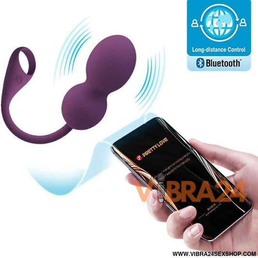 PRETTY LOVE - ELVIRA KEGEL BALLS APP CONTROLE REMOTO ROXO