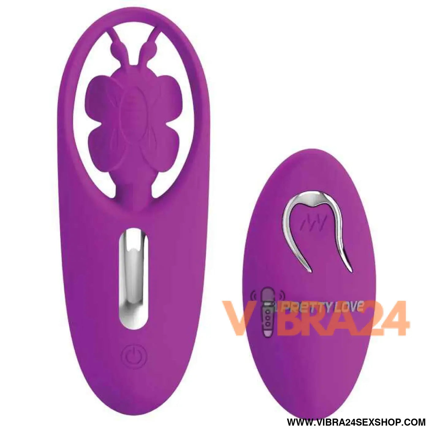 PRETTY LOVE - ESTIMULADOR DE BORBOLETA DANCING PARA CALAS COM CONTROLE REMOTO LILAC
