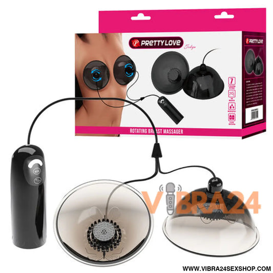 PRETTY LOVE - ESTIMULADOR DE SUCÇÃO MAMILO ROTATIVO PRETO