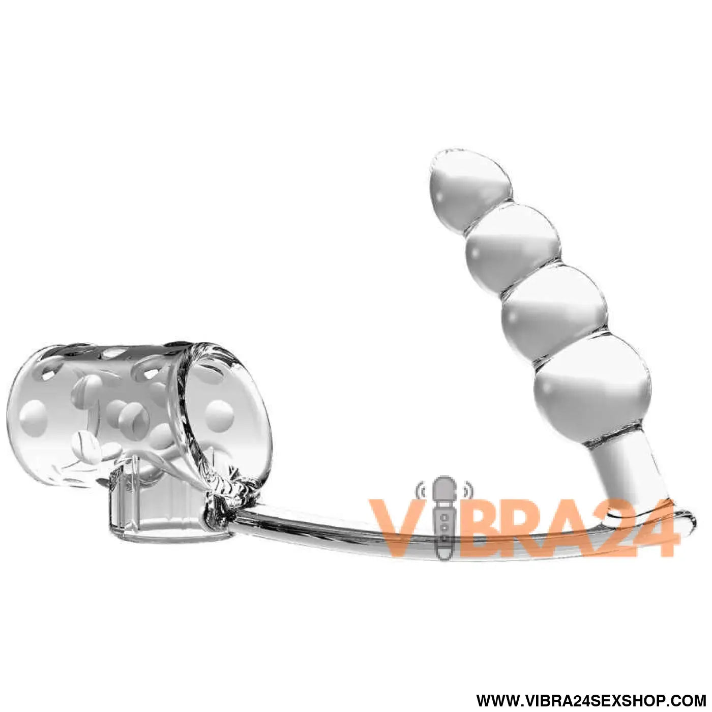 PRETTY LOVE - MANGA PARA PÊNIS COM PLUG ANAL TRANSPARENTE
