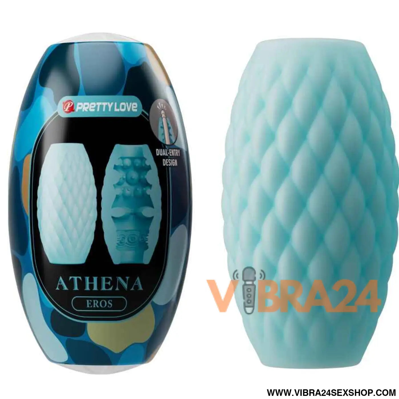 PRETTY LOVE - MASTURBADOR MASCULINO SILICONE ATHENA EROS AZUL CÉU