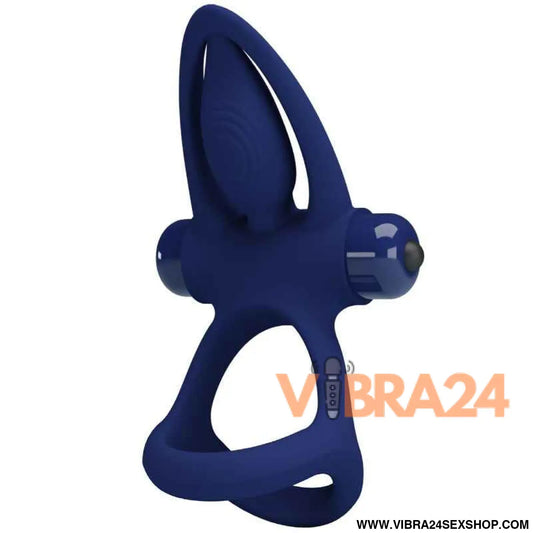 PRETTY LOVE - MAT ANEL DUPLO COM VIBRAO E ESTIMULADOR AZUL