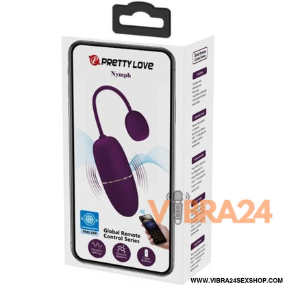 PRETTY LOVE - NYMPH VIBRADOR OVO COM CONTROLE APP LILA - Intensifique Seu Prazer com o Vibrador Ovo Controle App - VIBRA24 SEXSHOP