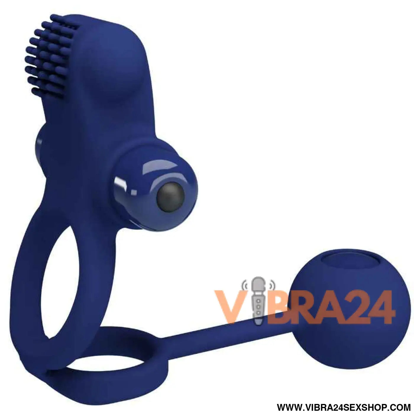 PRETTY LOVE - REMINGTON ANEL VIBRADOR DUPLO COM PLUG AZUL