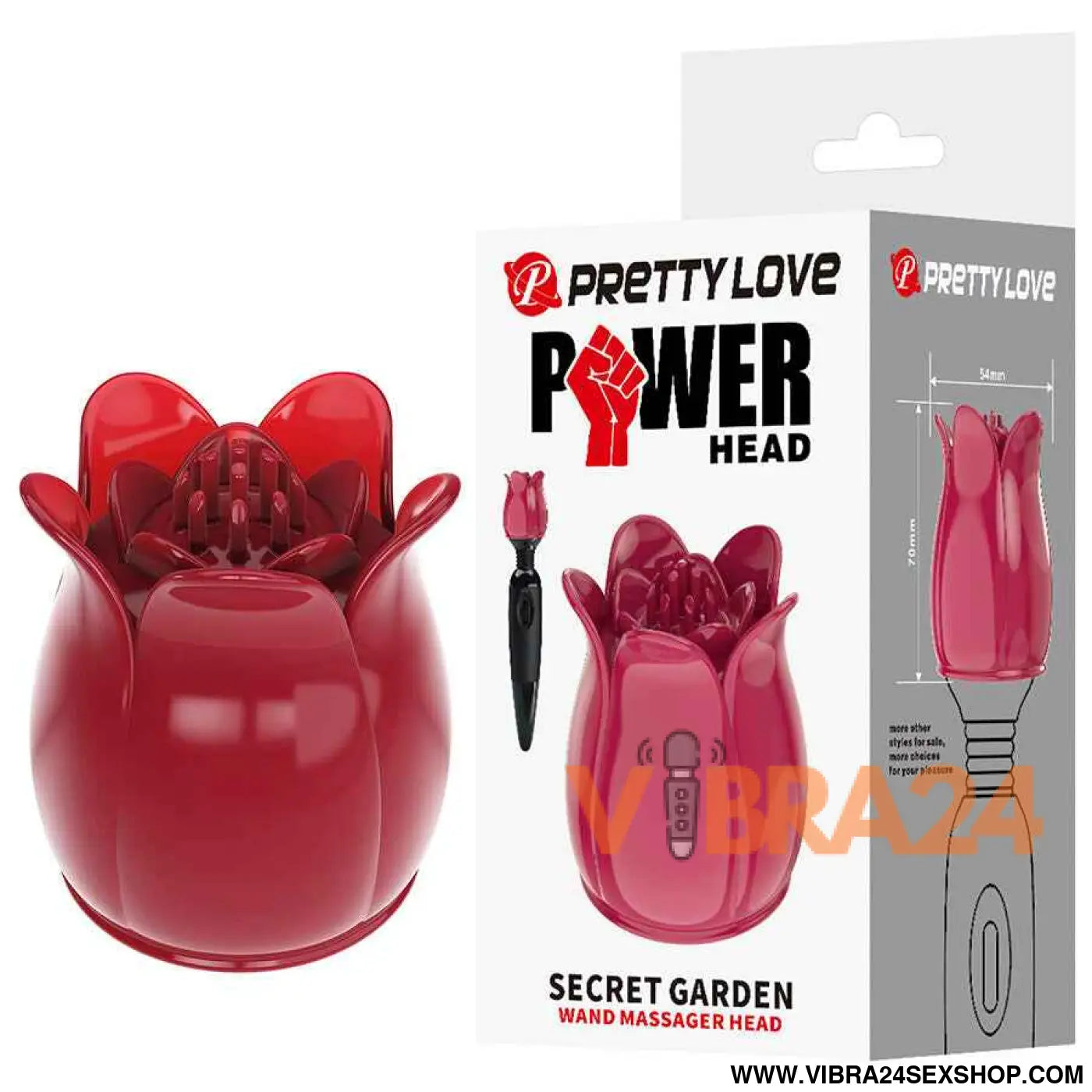 PRETTY LOVE - SECRET GARDEN CABEÇA DE MASSAGEM ROSA