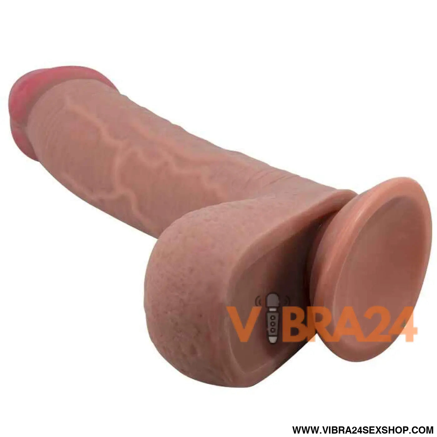 PRETTY LOVE - SÉRIE SLIDING SKIN DILDO REALÍSTICO COM VENTOSA DESLIZANTE PELE MARROM 23,4 CM