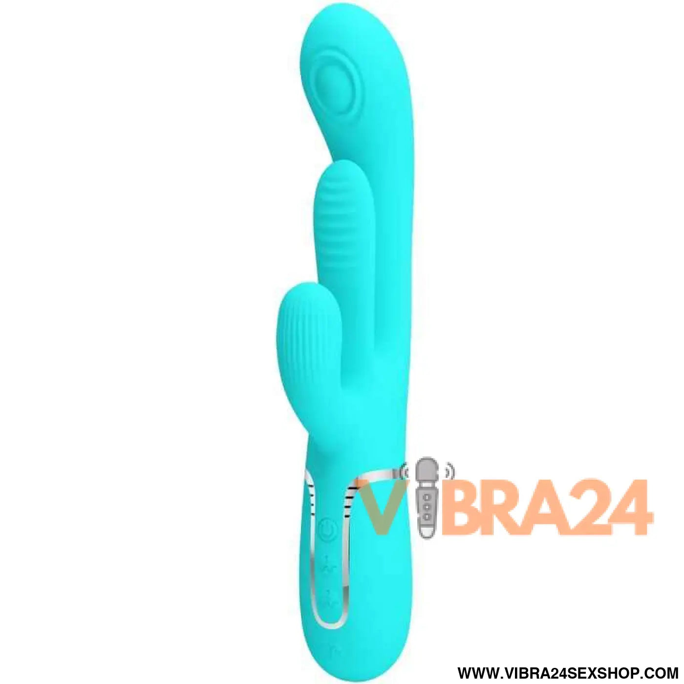 PRETTY LOVE - SHANIA TRIPLE RABBIT MULTIFUNCIONAL VIBRADOR 3 EM 1 AZUL