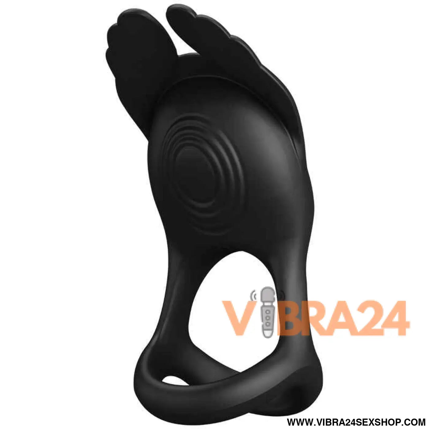 PRETTY LOVE - SILAS ANEL PARA PÊNIS VIBRANTE 7 VIBRAÕES SILICONE PRETO
