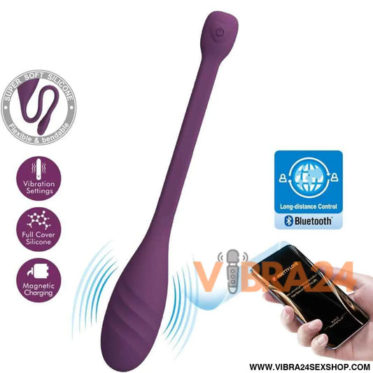 PRETTY LOVE - VIBRADOR CONTROLADO POR APLICATIVO LEVIATHAN ROXO