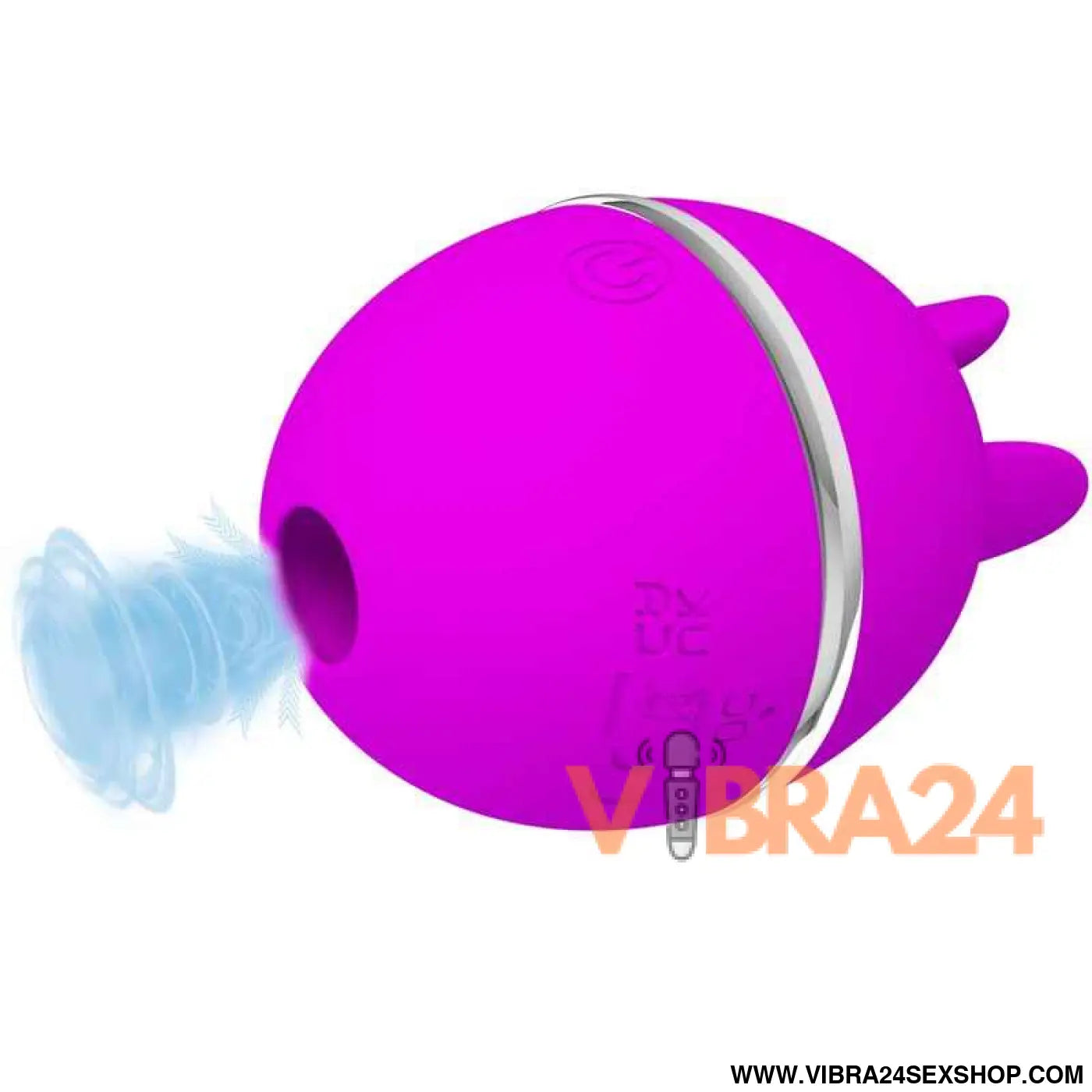 PRETTY LOVE - VIBRADOR DE SILICONE REDONDO ROXO BOLA GEMINI
