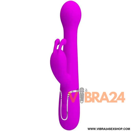 PRETTY LOVE - VIBRADOR DEJON COELHO 3 EM 1 MULTIFUNO VIOLETA