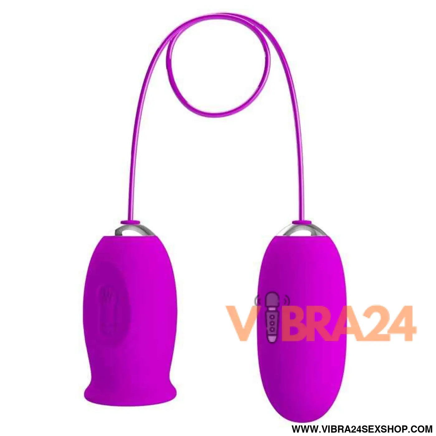 PRETTY LOVE - VIBRADOR RECARREGVEL DAISY DUAL EGG ROXO