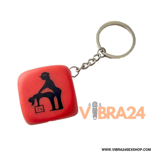 Red Position Dice Keychain