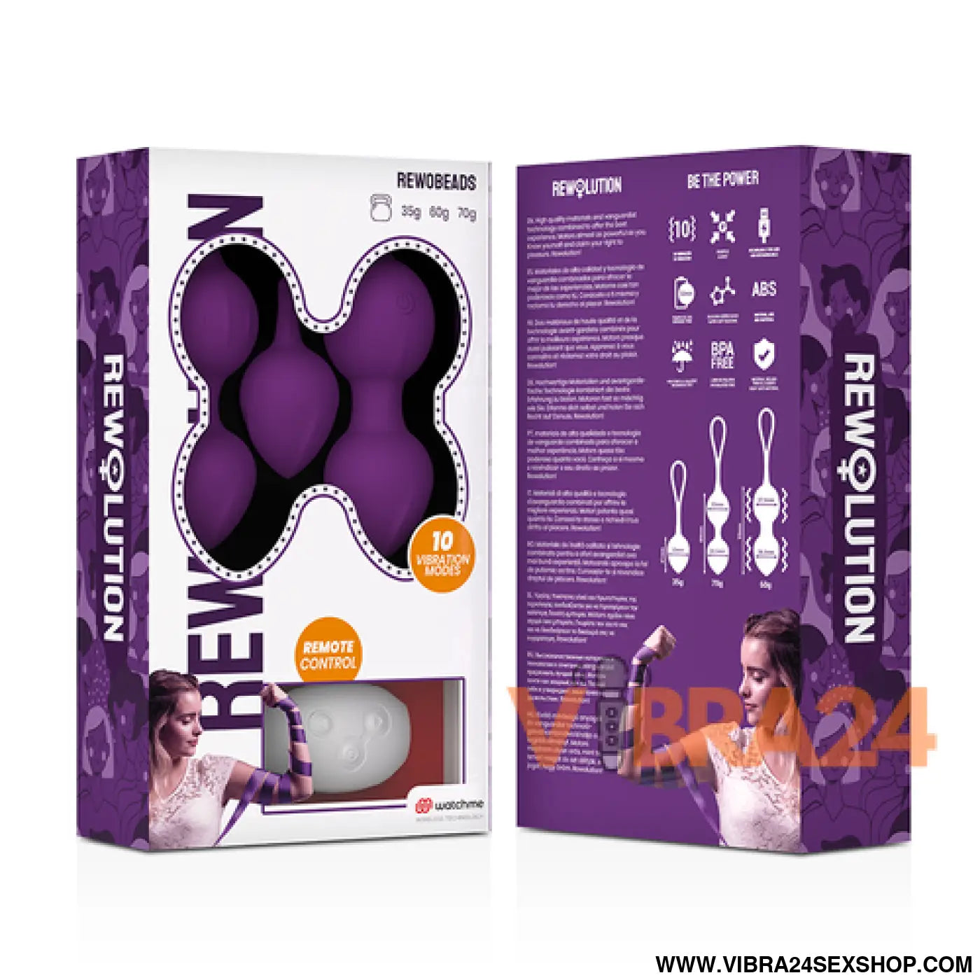 REWOLUTION - Bolas Vibratórias Controle Remoto REWOBEADS com Tecnologia WATCHME - VIBRA24 SEXSHOP