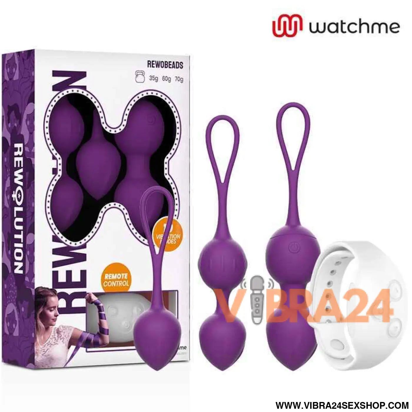 REWOLUTION - Bolas Vibratórias Controle Remoto REWOBEADS com Tecnologia WATCHME - VIBRA24 SEXSHOP
