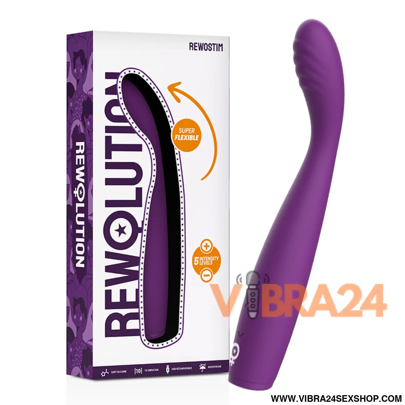 REWOLUTION - VIBRADOR FLEXÍVEL REWOSTIM