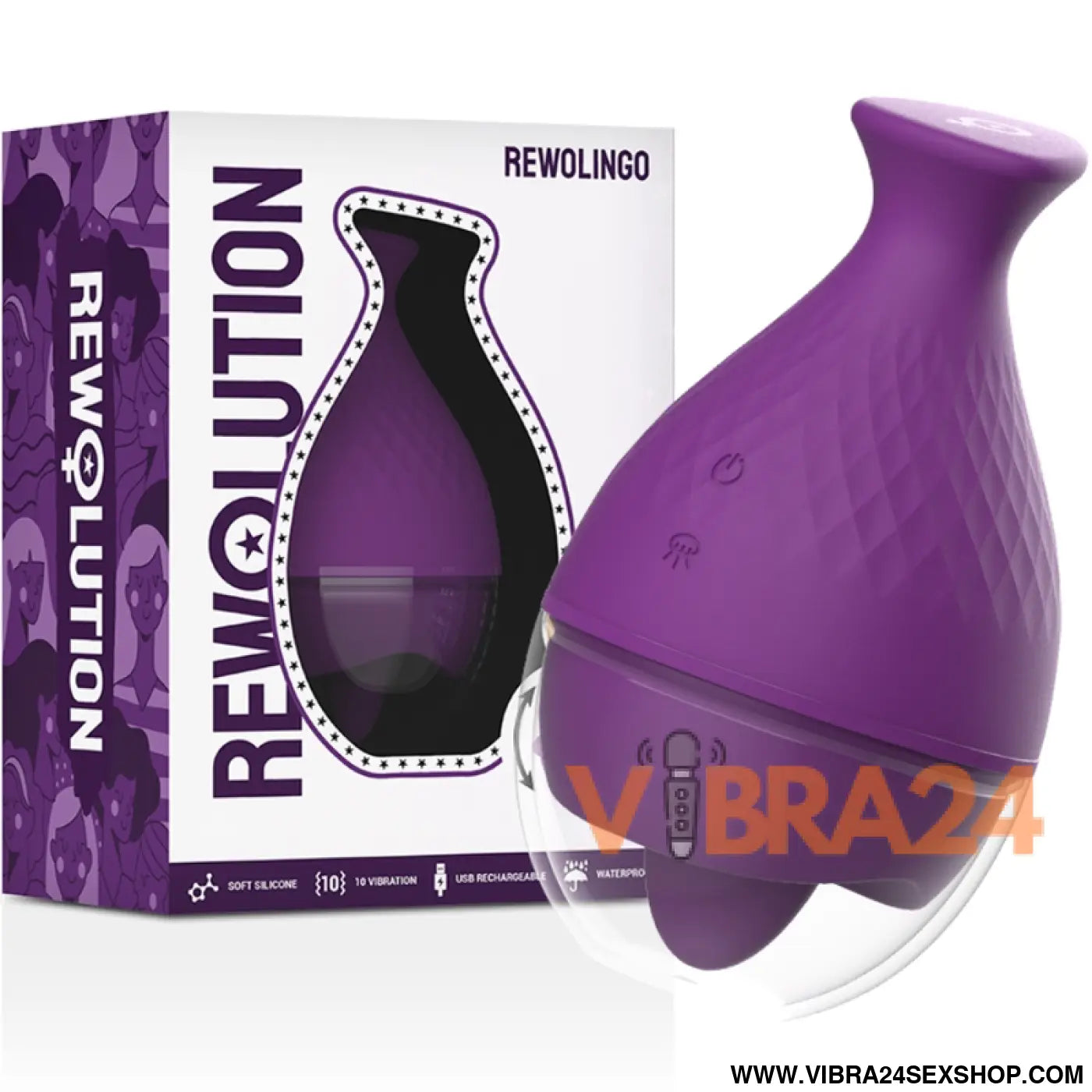 REWOLUTION - VIBRADOR REWOLINGO COM LÍNGUA