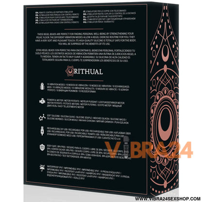 RITHUAL - Bolas de Kegel Vibratórias Recarregáveis Nisha Pretas para Fortalecimento do Assoalho Pélvico - VIBRA24 SEXSHOP