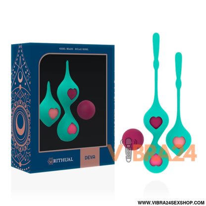 RITHUAL - Conjunto de Treinamento Pélvico Deva Aqua Green para Saúde Íntima - VIBRA24 SEXSHOP